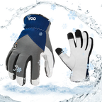 Leather Work Waterproof Safety Gloves with 3M Thinsulate Lining (Grey, GA7711FW)