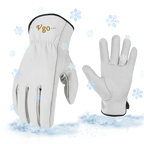 Lined Cow Grain Leather Work and Driver Gloves(Cream,CA9501F)