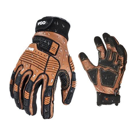 Cow Leather Impact Work Gloves, Abrasion & Water Resistant (CA7722IP)