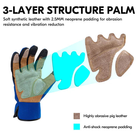 Puncture-proof, Thornproof, Touchscreen Gloves(Blue/Orange SL7475)