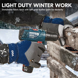 Waterproof Safety Work Gloves with 3M Thinsulate Lining (Grey, GA7711FW)