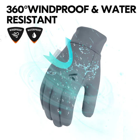 Winter Hiking Cycling Moto Hunting Gloves for Junior(Red/Gret,FT3114FL)