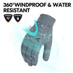 Winter Hiking Cycling Moto Hunting Gloves for Junior(Red/Gret,FT3114FL)