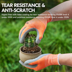 ANSI Level 3 Cut-Resistant Latex Gardening & Work Gloves(Orange/Blue,RB2148HY)