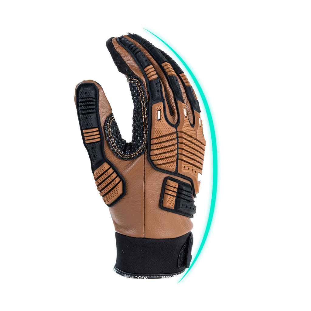 Cow Leather Impact Work Gloves, Abrasion & Water Resistant (CA7722IP)
