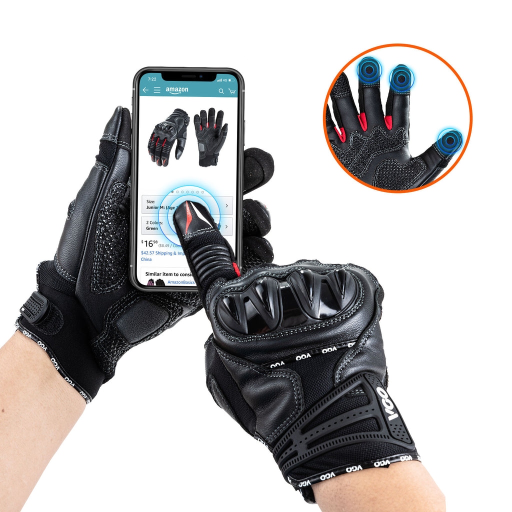 Full Finger Touchscreen Motorcycle Gloves (GA5179)