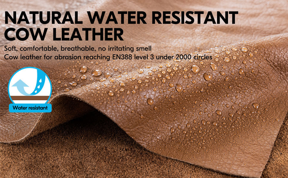 Cow Leather Impact Work Gloves, Abrasion & Water Resistant (CA7722IP)